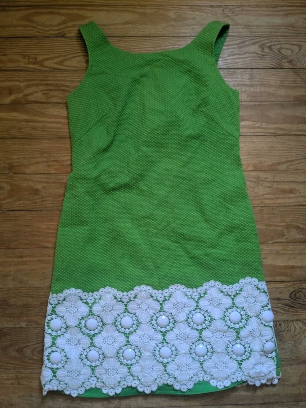 Lilly Pulitzer Jubilee Lace Sheath Dress Size 2 Green XS Summer Cocktail Mini